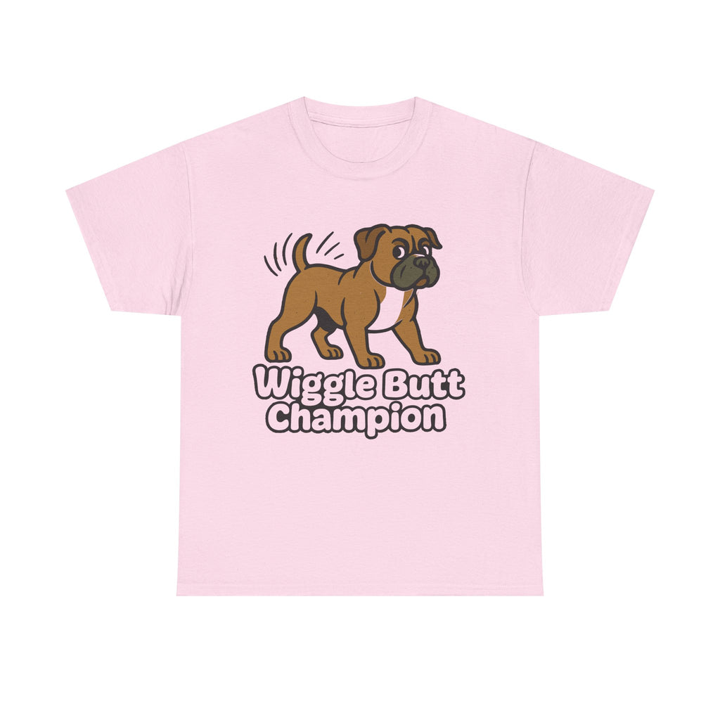 "Wiggle Butt Champion" Boxer Dog Unisex Tshirt