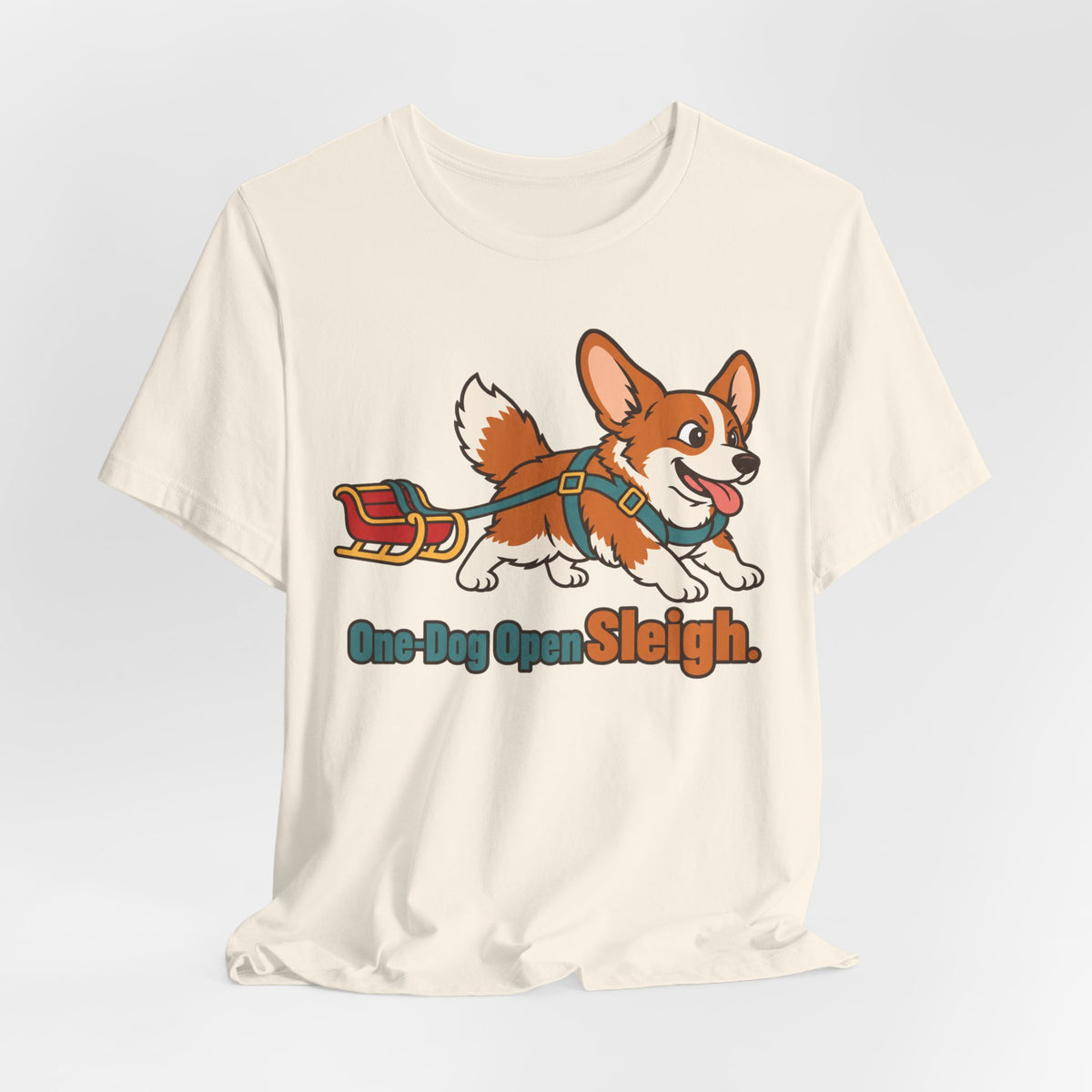 One Dog Open Sleigh Corgi T-Shirt
