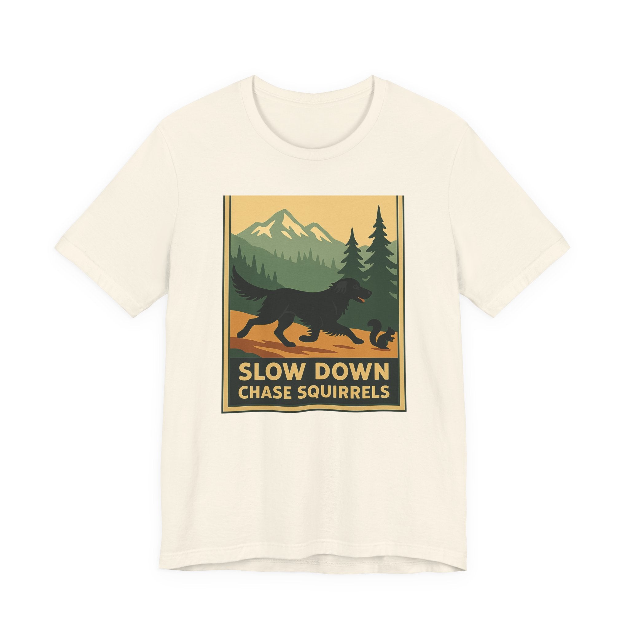 Flat-Coat Chase Squirrels Tee