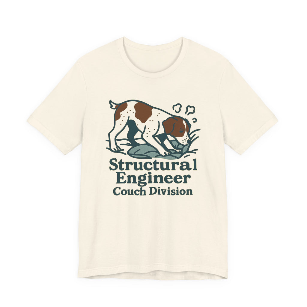 Brittany Spaniel Structural Engineer, Couch Division Tee