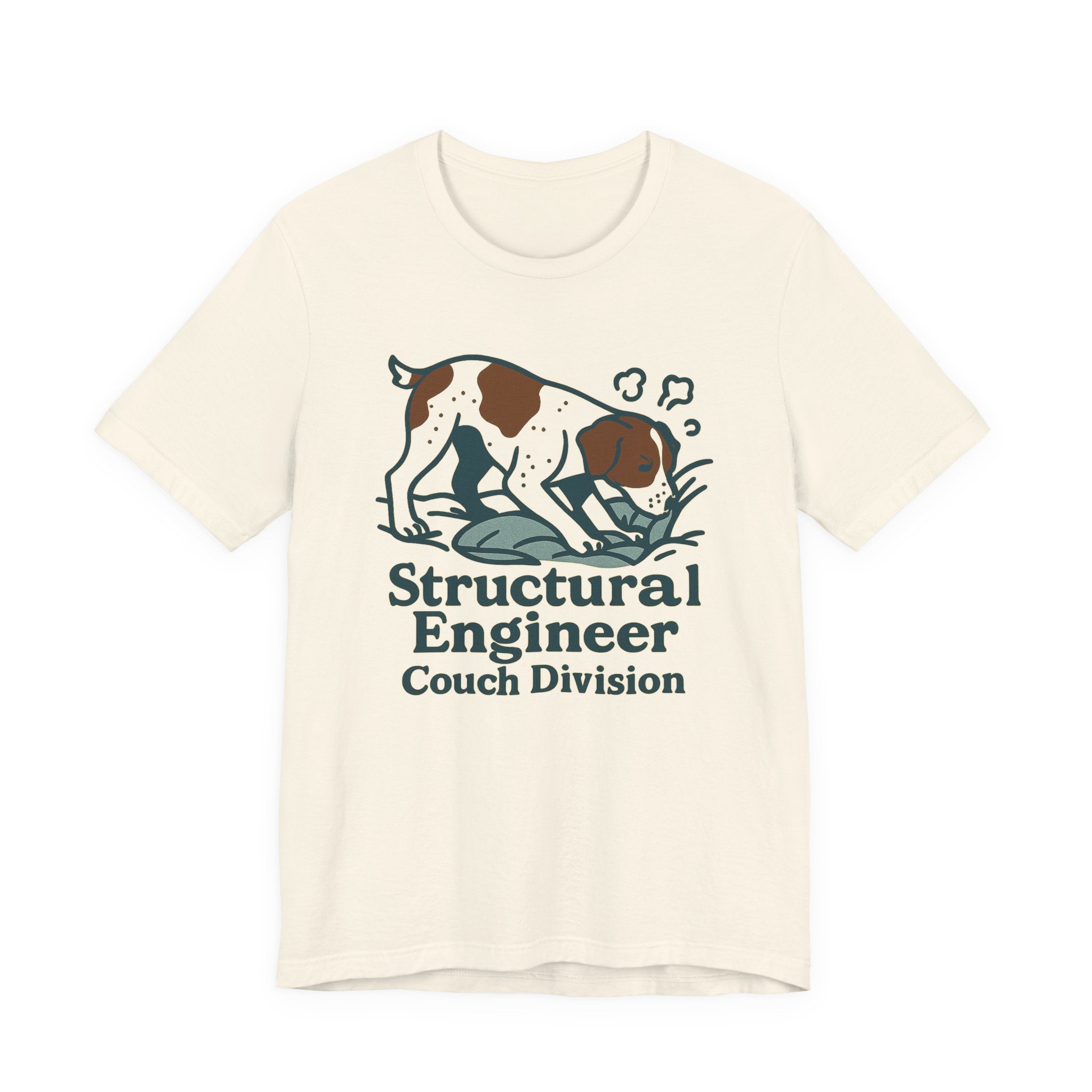 Brittany Spaniel Structural Engineer, Couch Division Tee