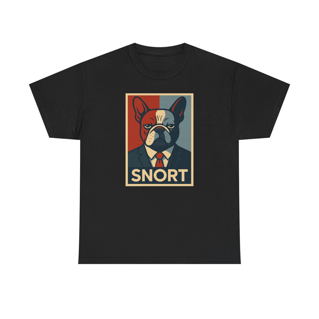 Snort French Bulldog Dog with Suit Design Funny T-Shirt