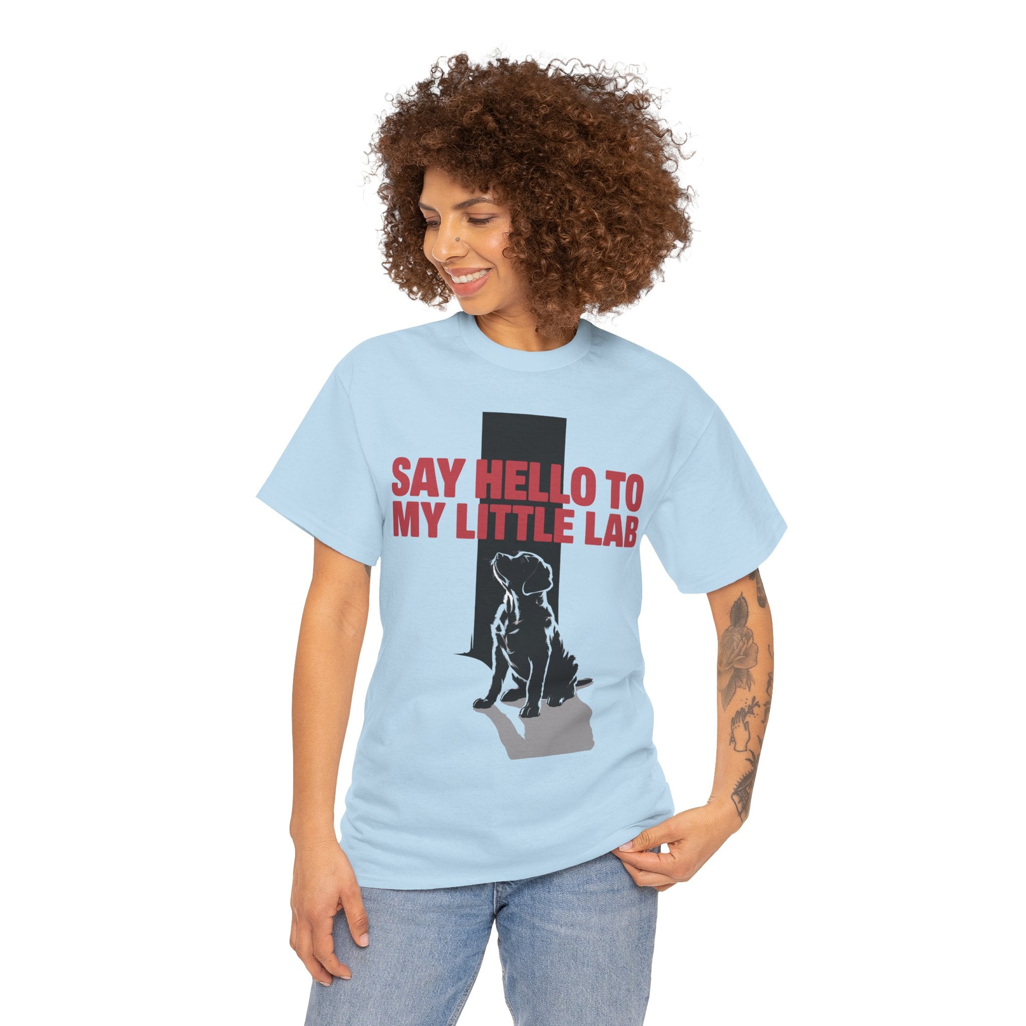 "Say hello to my little lab" - Dog Lover Gift - Lab Puppy Unisex T-shirt