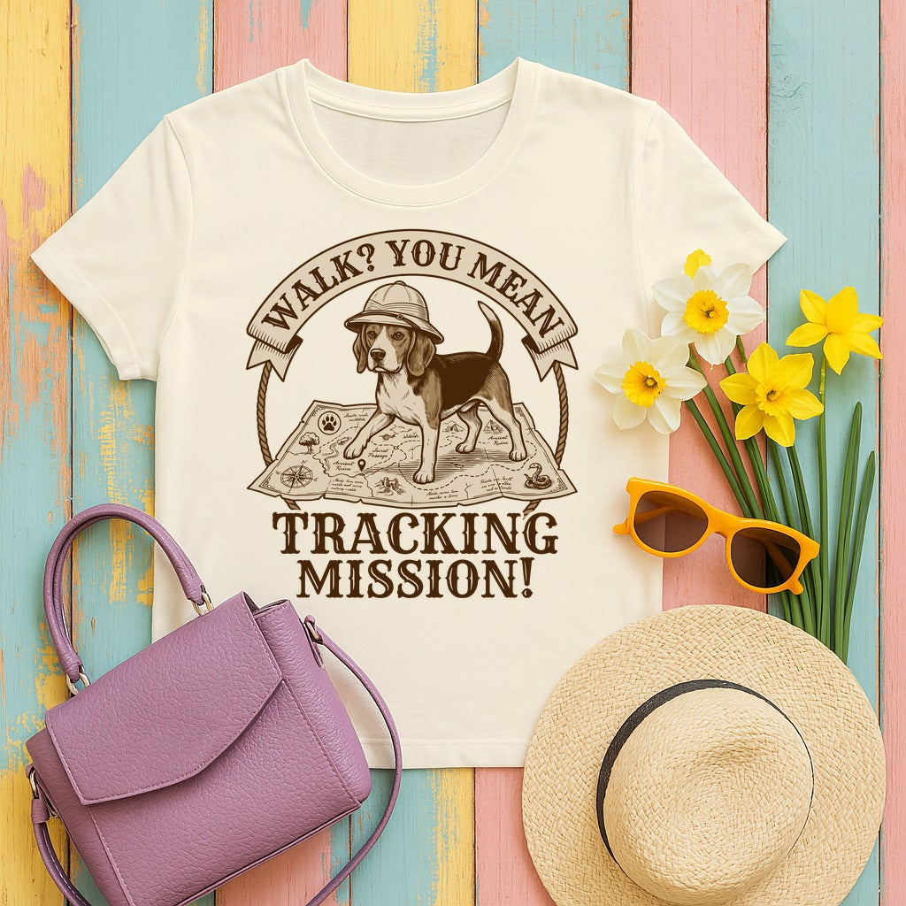 Tracking Mission Beagle T-Shirt in Natural