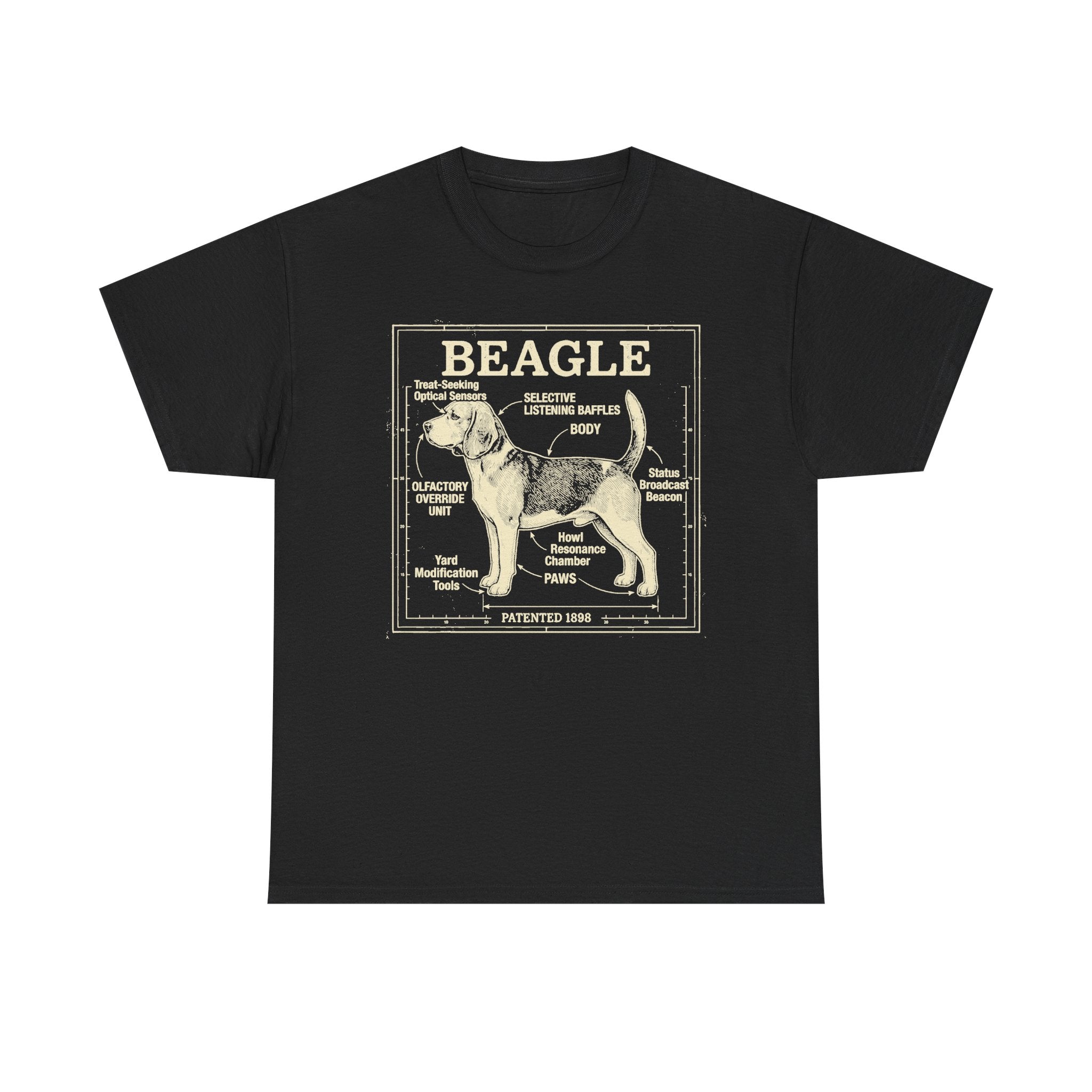 Whimsical Beagle Blueprint T-Shirt