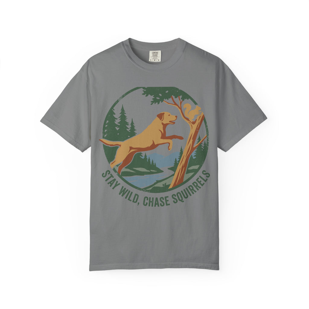 Chase Squirrels with Lab T-Shirt