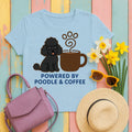 Poodle & Coffee Power T-Shirt in Light Blue