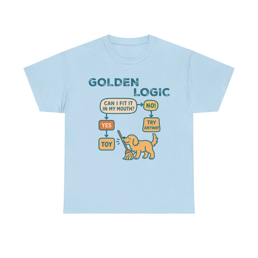 Golden Retriever Logic -- Toy! Light Blue T-Shirt