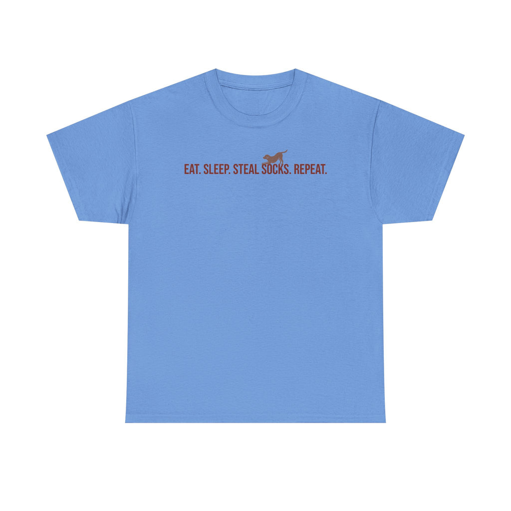 Eat Sleep Steal Socks Repeat. Lab T-shirt.