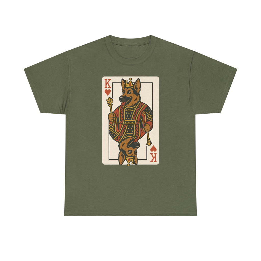 King German Shepherd Playing Card Game Design T-Shirt