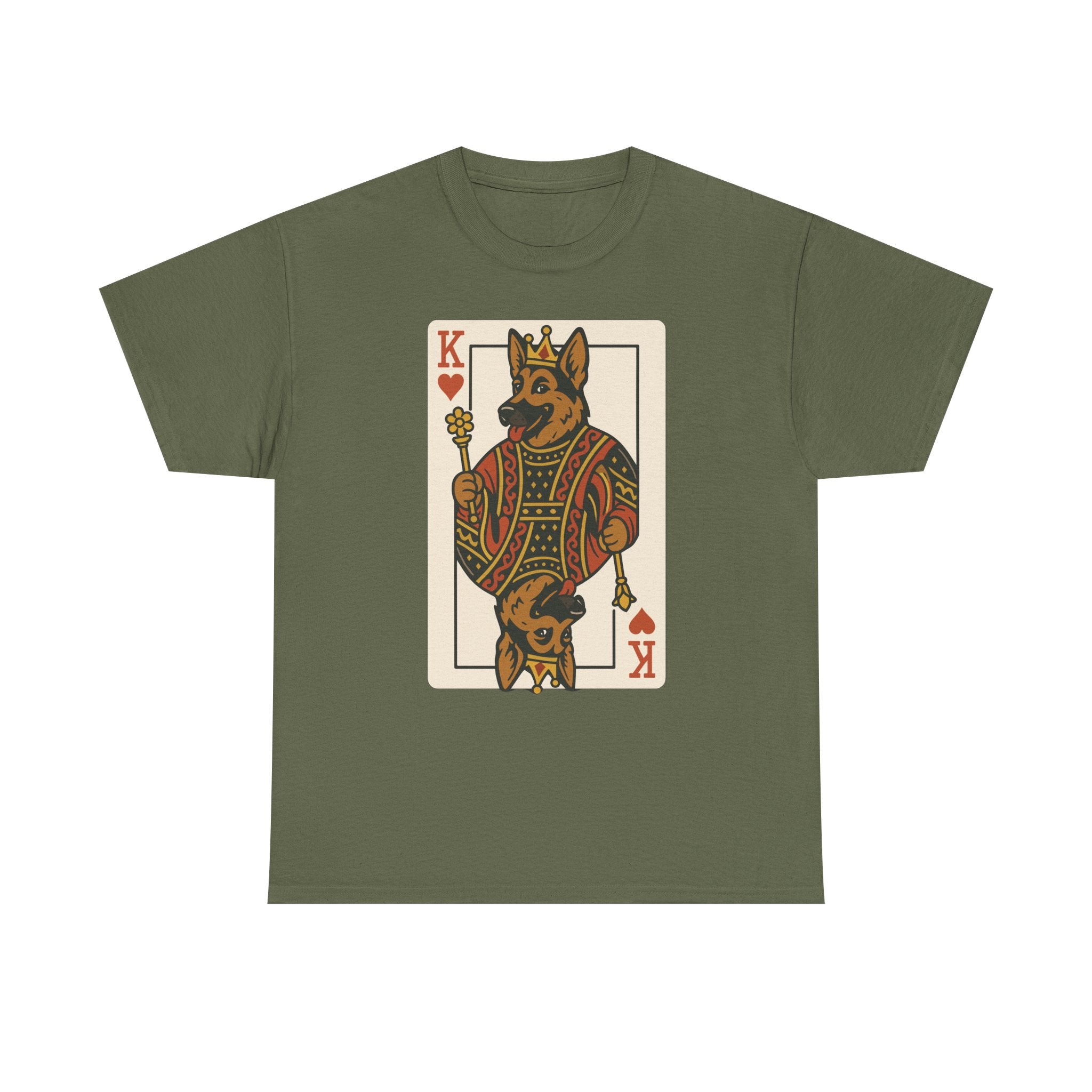 King German Shepherd Playing Card Game Design T-Shirt