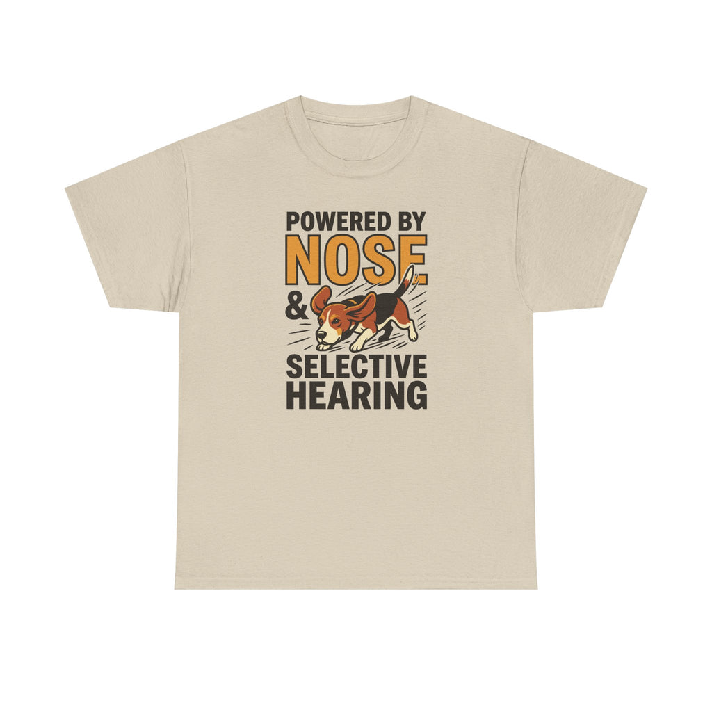Powered By Nose & Selective Hearing Beagle T-Shirt