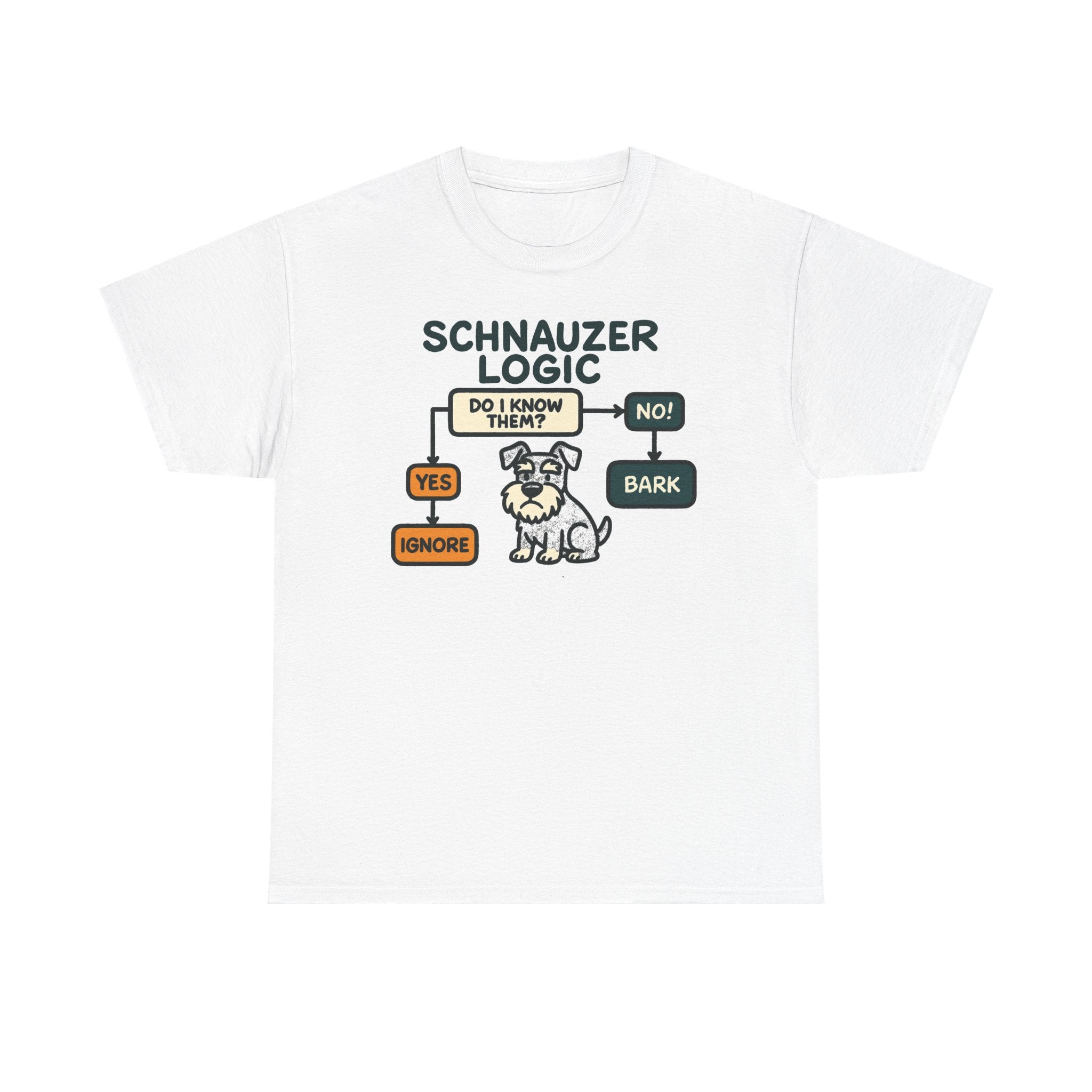 Schnauzer Logic Flowchart t-shirt