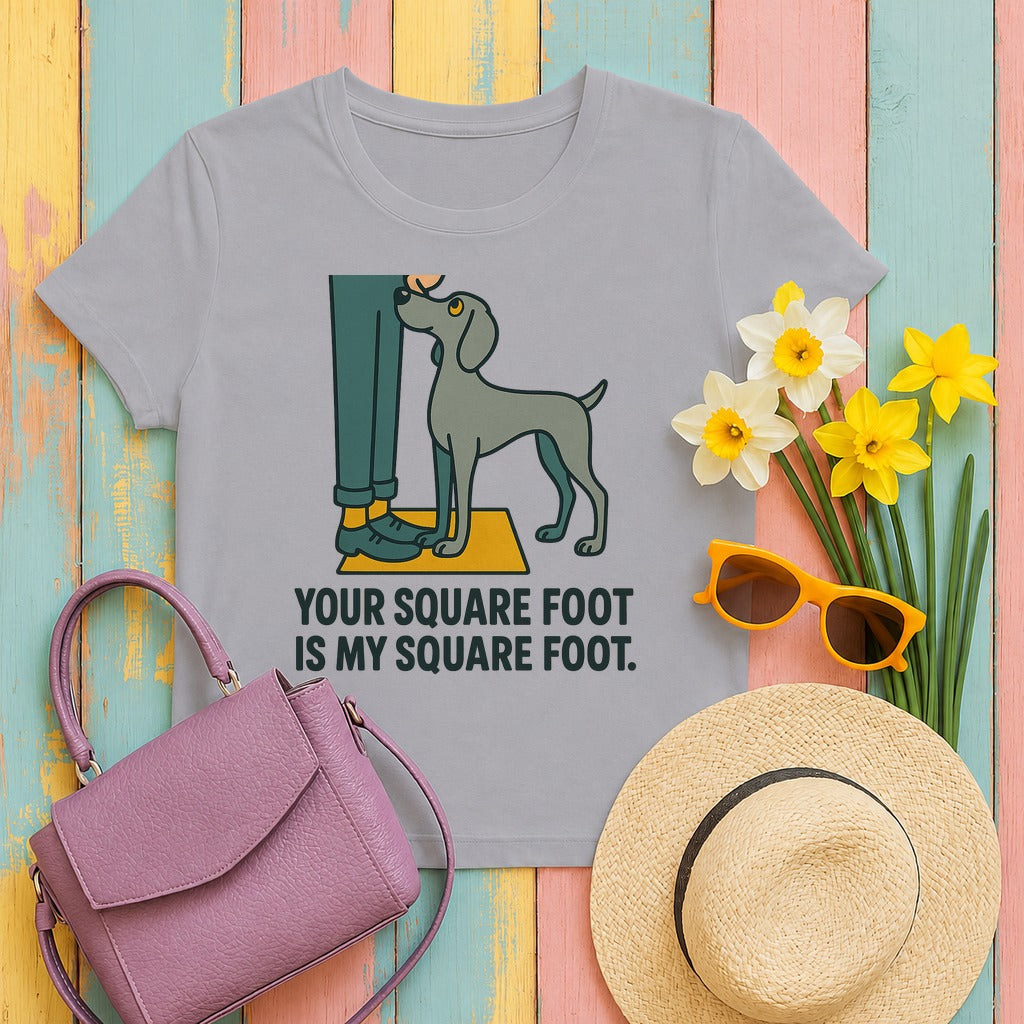 Weimaraner Your Square Foot Tee in Athletic Heather