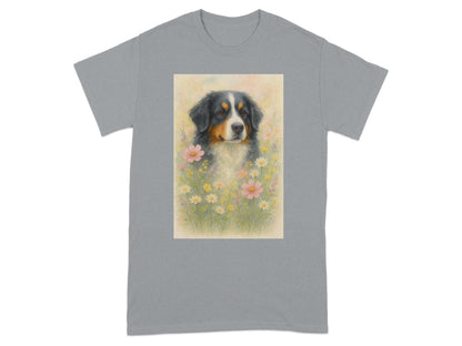 Floral Dog Art Printed Graphic T-Shirt product