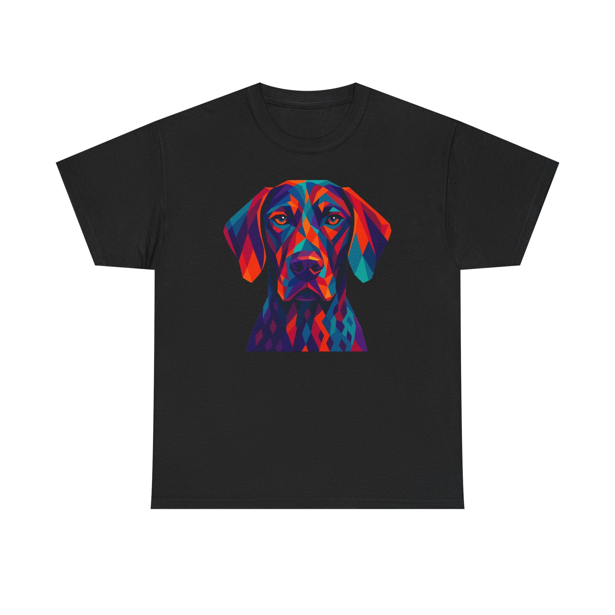 Abstract Geometric Art Vizsla Portrait Colorful Design t-shirt