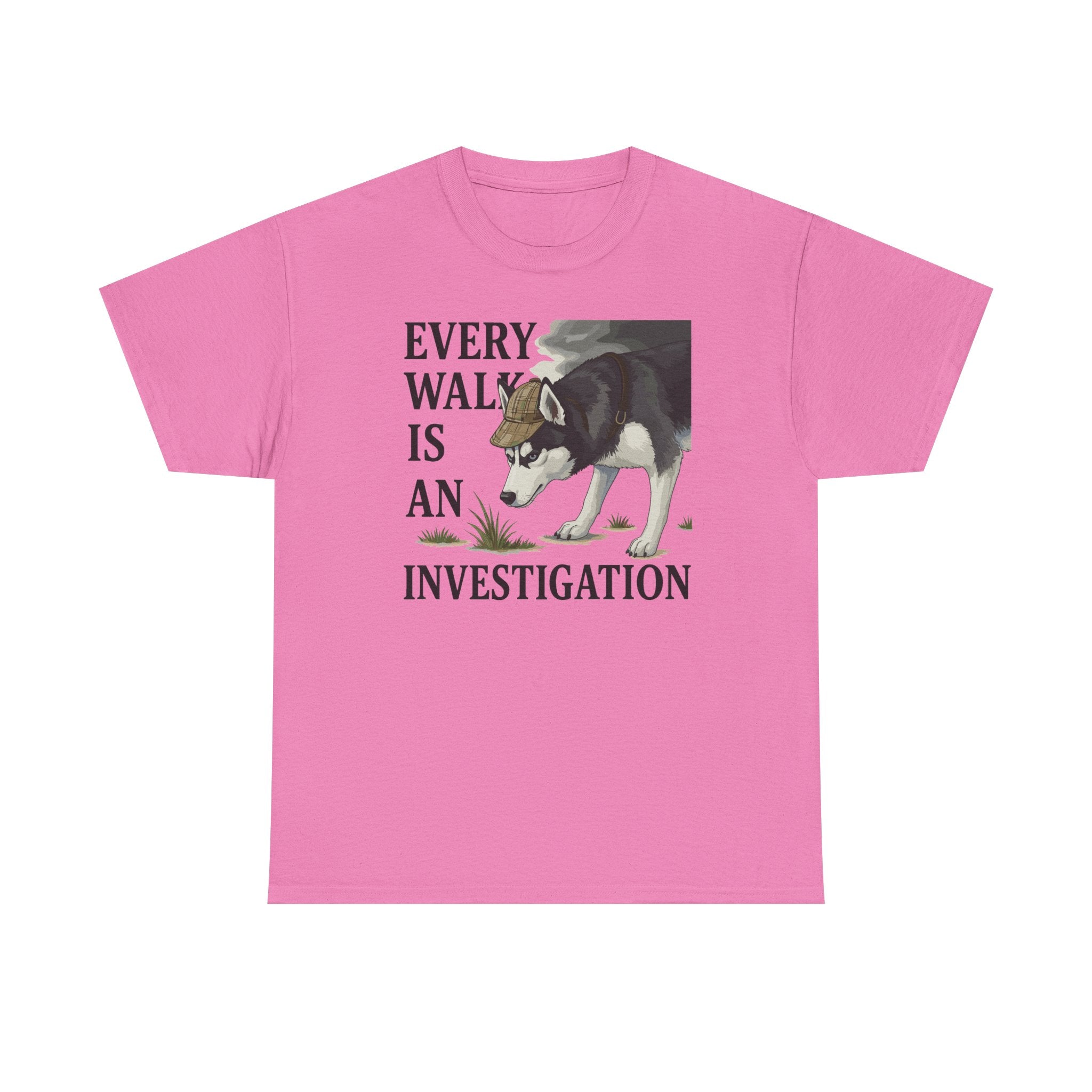 Every Walk is an Investigation Dog Detective Husky T-Shirt