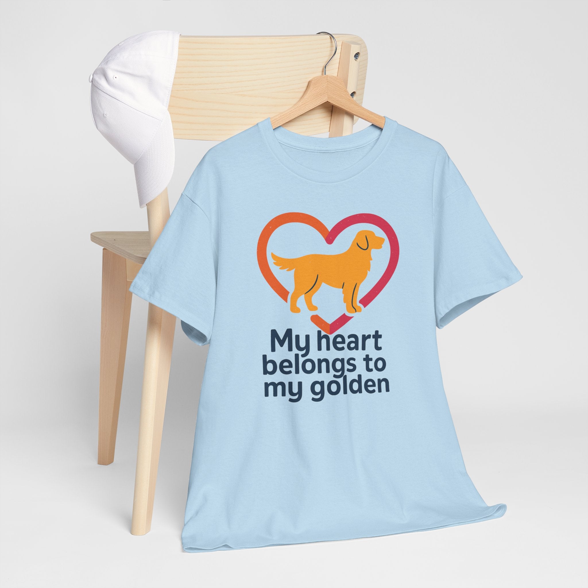 Golden Retriever "My heart belongs to my golden" t-shirt