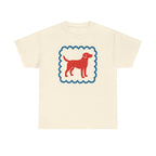 Cute Labrador Retriever Drawing With Border Style Frame Artistic T-Shirt