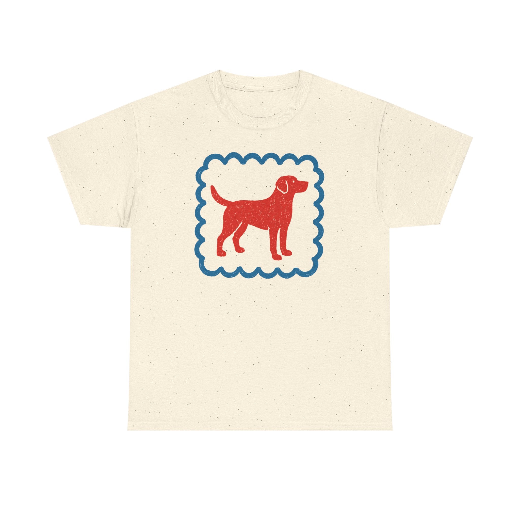 Cute Labrador Retriever Drawing With Border Style Frame Artistic T-Shirt