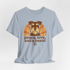 Peace Love and a Beard Schnauzer T-Shirt