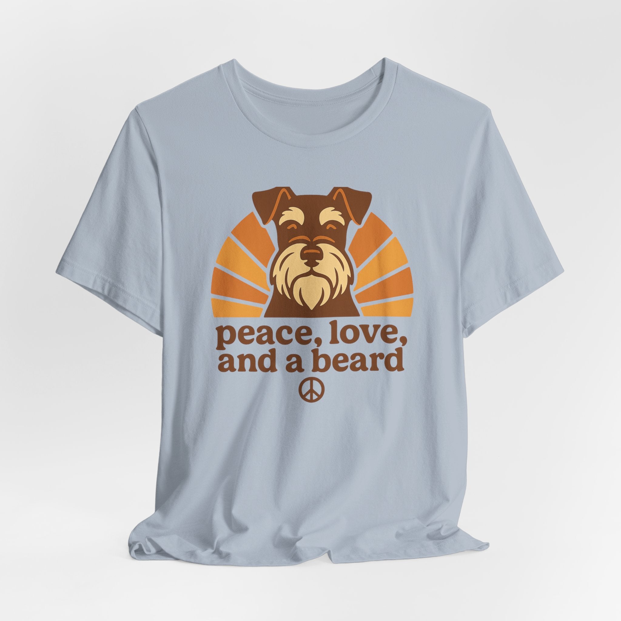 Peace Love and a Beard Schnauzer T-Shirt