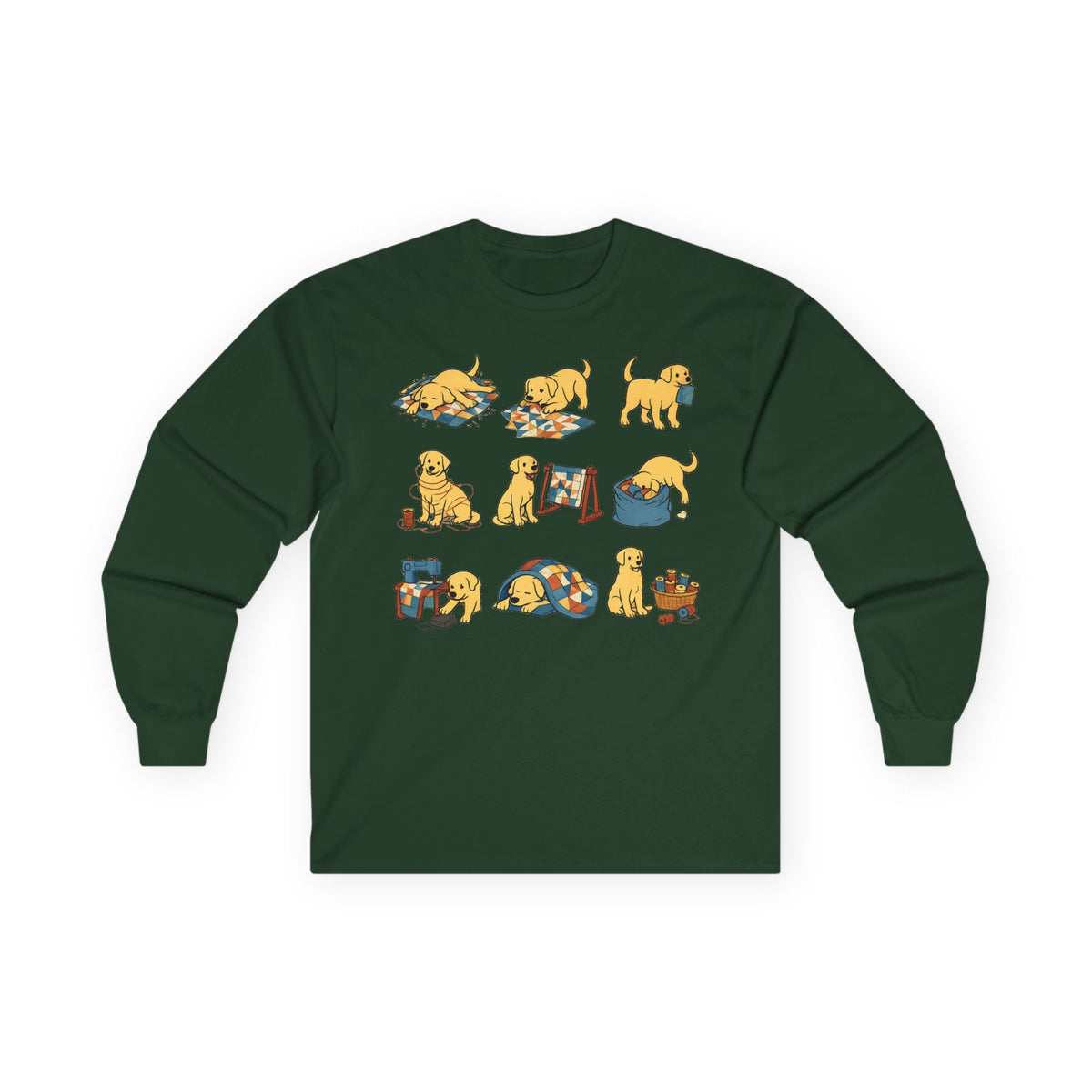 Quilting Lab's Daydream Long Sleeve Tee in Forest Green