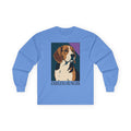 Endless Hunger Beagle Dog Graphic Trendy Animal Long Sleeve Tee in Carolina Blue