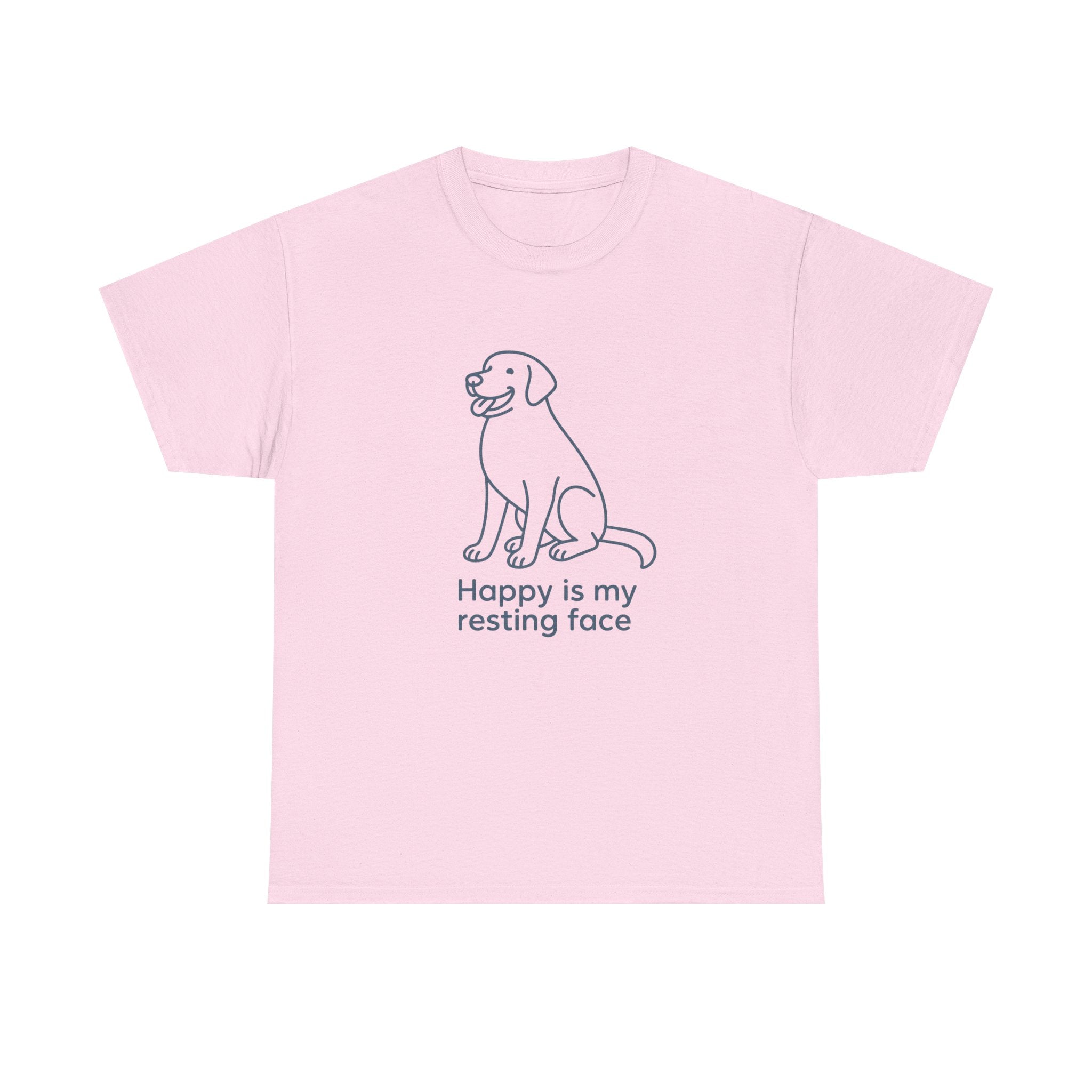 Happy Is My Resting Face - Funny Chocolate Lab Tee