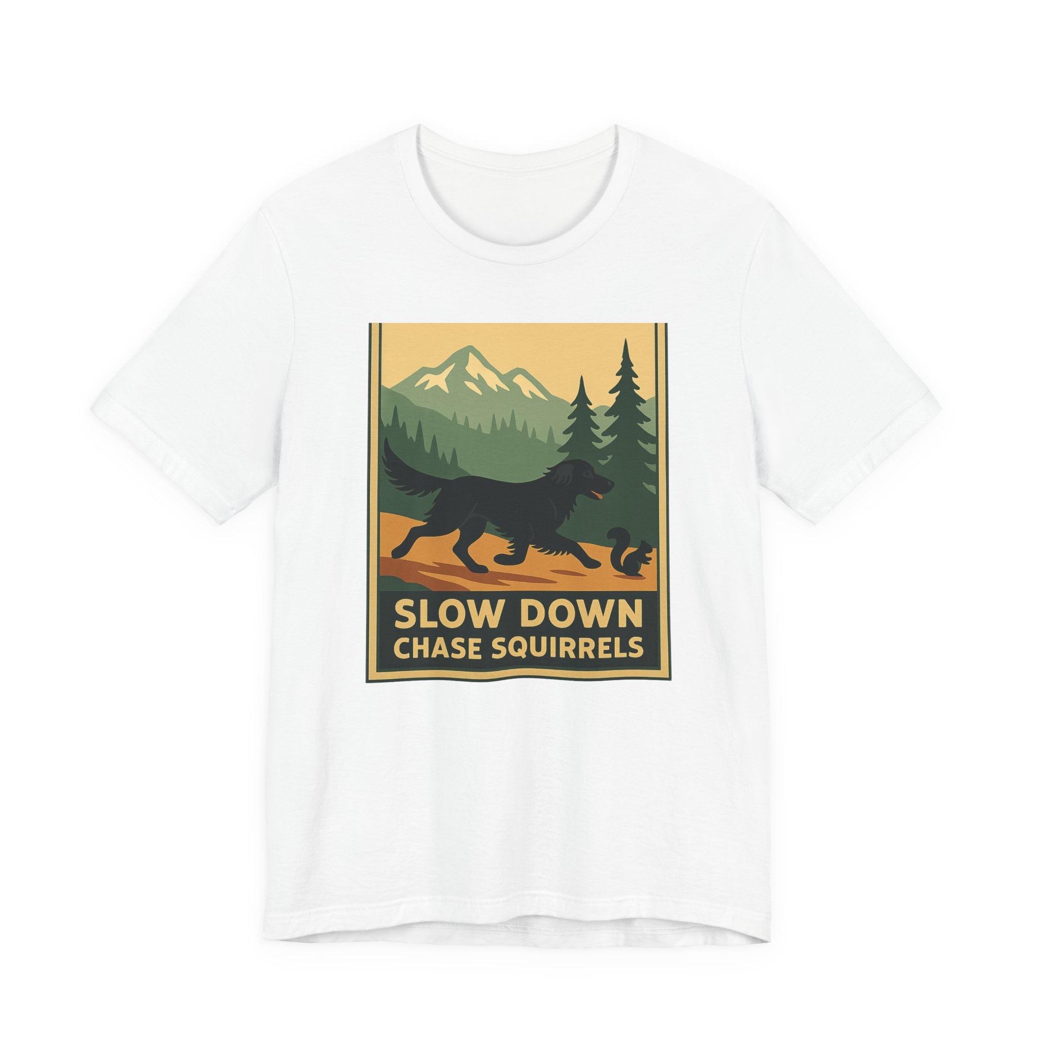 Flat-Coat Chase Squirrels Tee