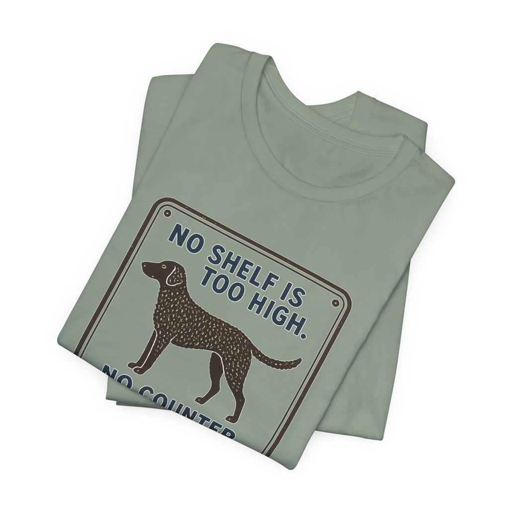 Curly-Coated Retriever No Shelf Is Too High Tee