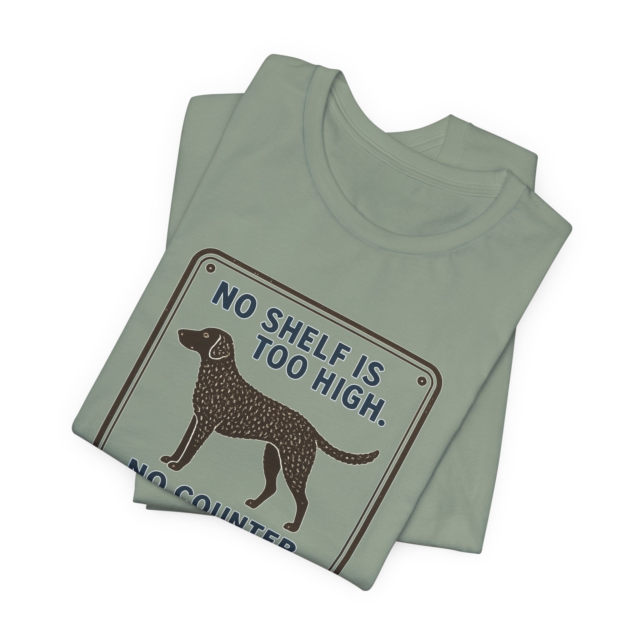 Curly-Coated Retriever No Shelf Is Too High Tee