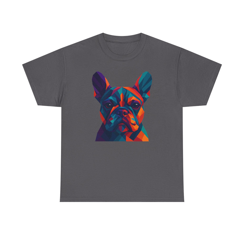 Geometric Colorful Frenchie Face T-Shirt