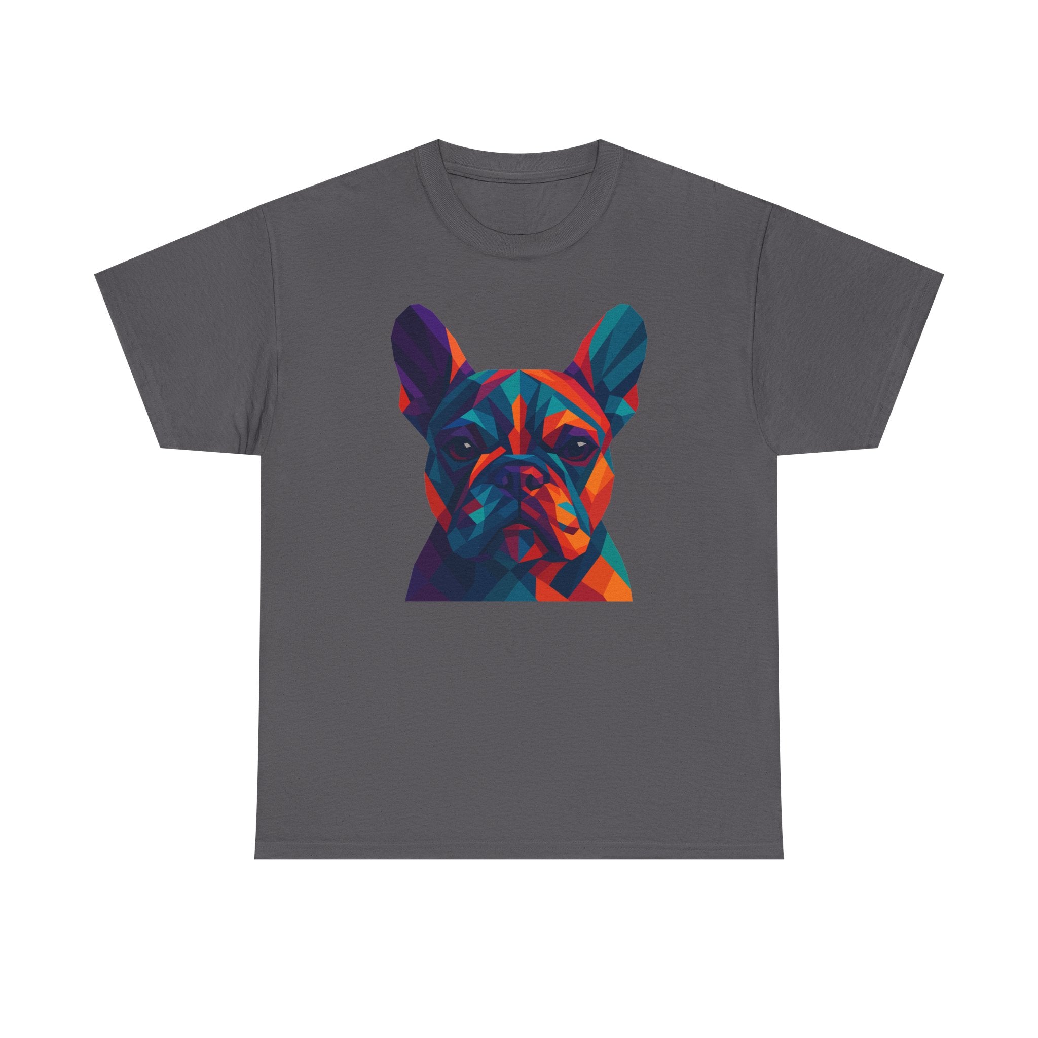 Geometric Colorful Frenchie Face T-Shirt