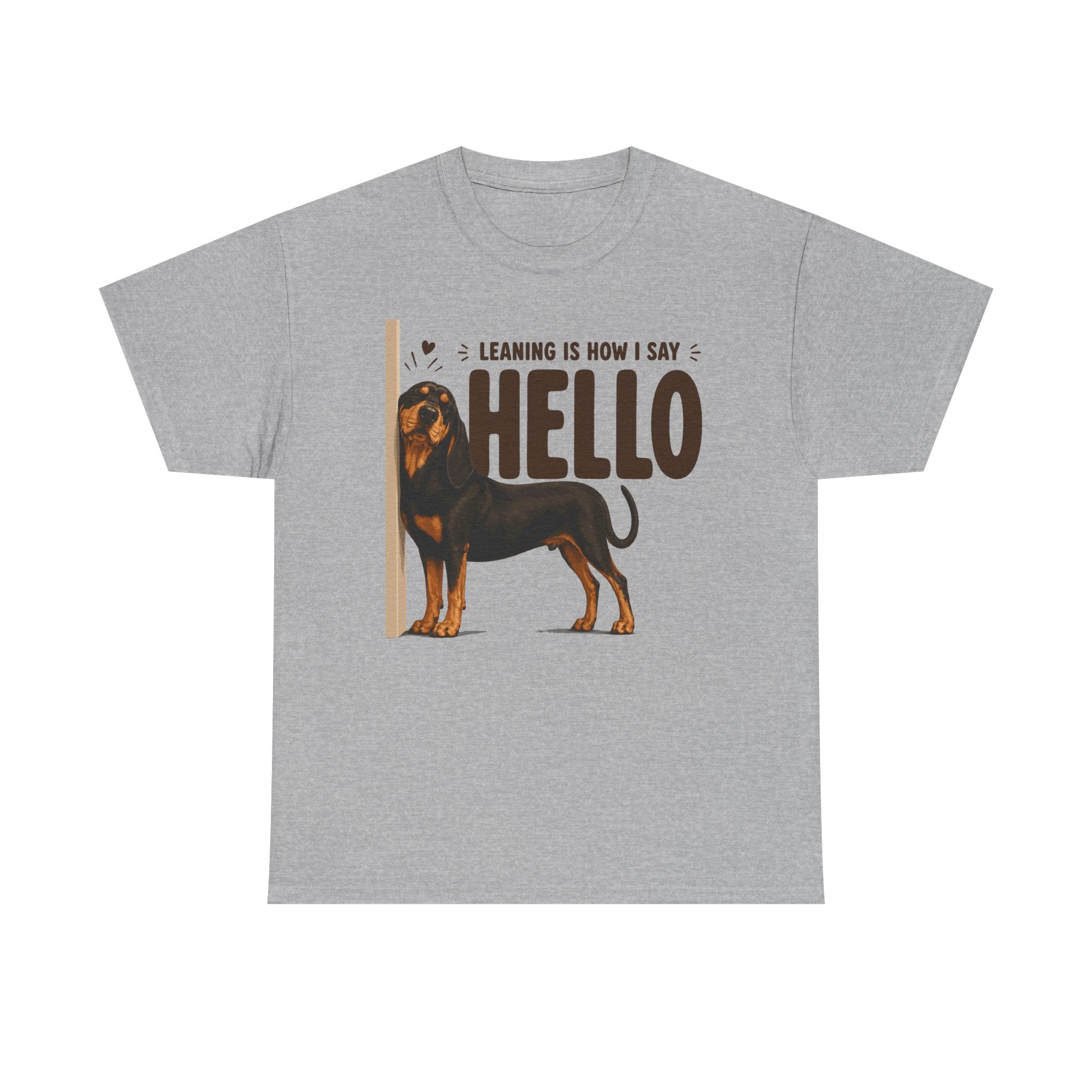 Leaning Hello Coonhound T-Shirt