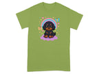 Cute Rottweiler Puppy with Hearts and Butterflies T-shirt