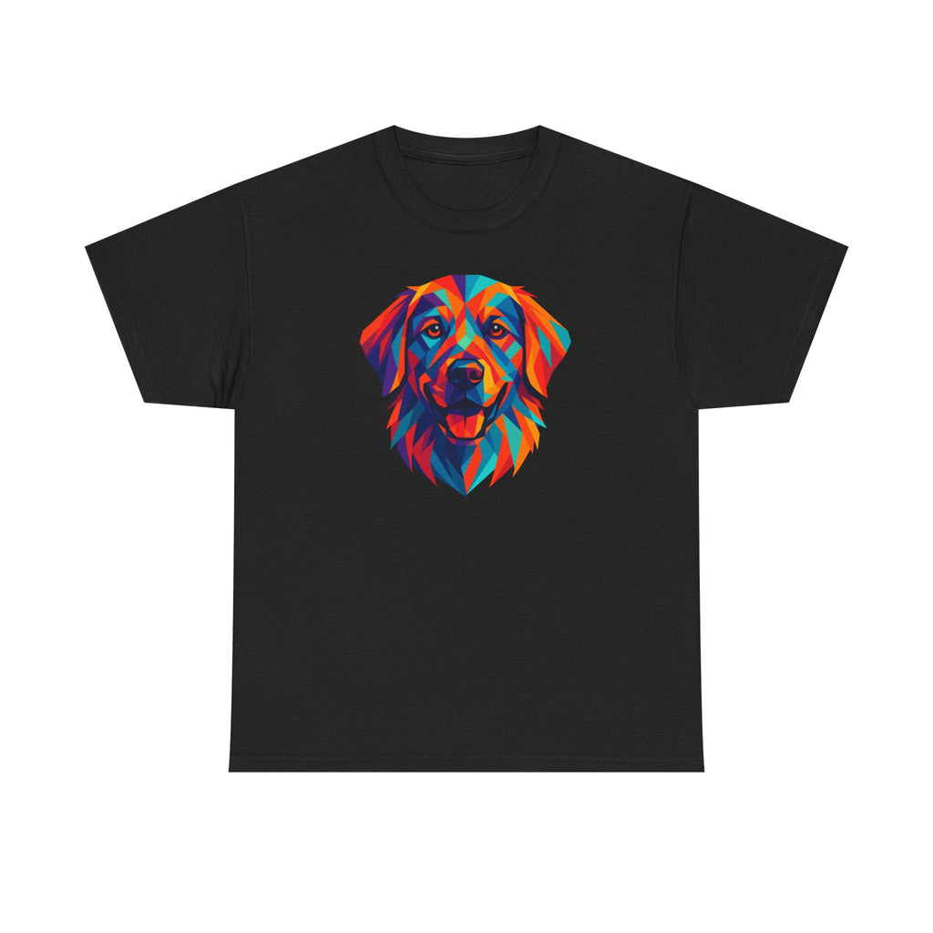Geometric Golden Retriever Dog Colorful Art T-Shirt