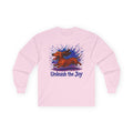 Unleash the Joy Dachshund Art Long Sleeve Tee in Light Pink