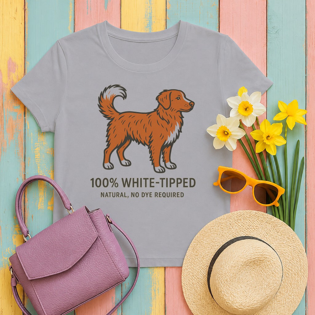 Nova Scotia Duck Tolling Retriever White-Tipped Tail T-shirt in Athletic Heather