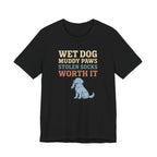 Flat-Coat Wet Dog Muddy Paws Tee