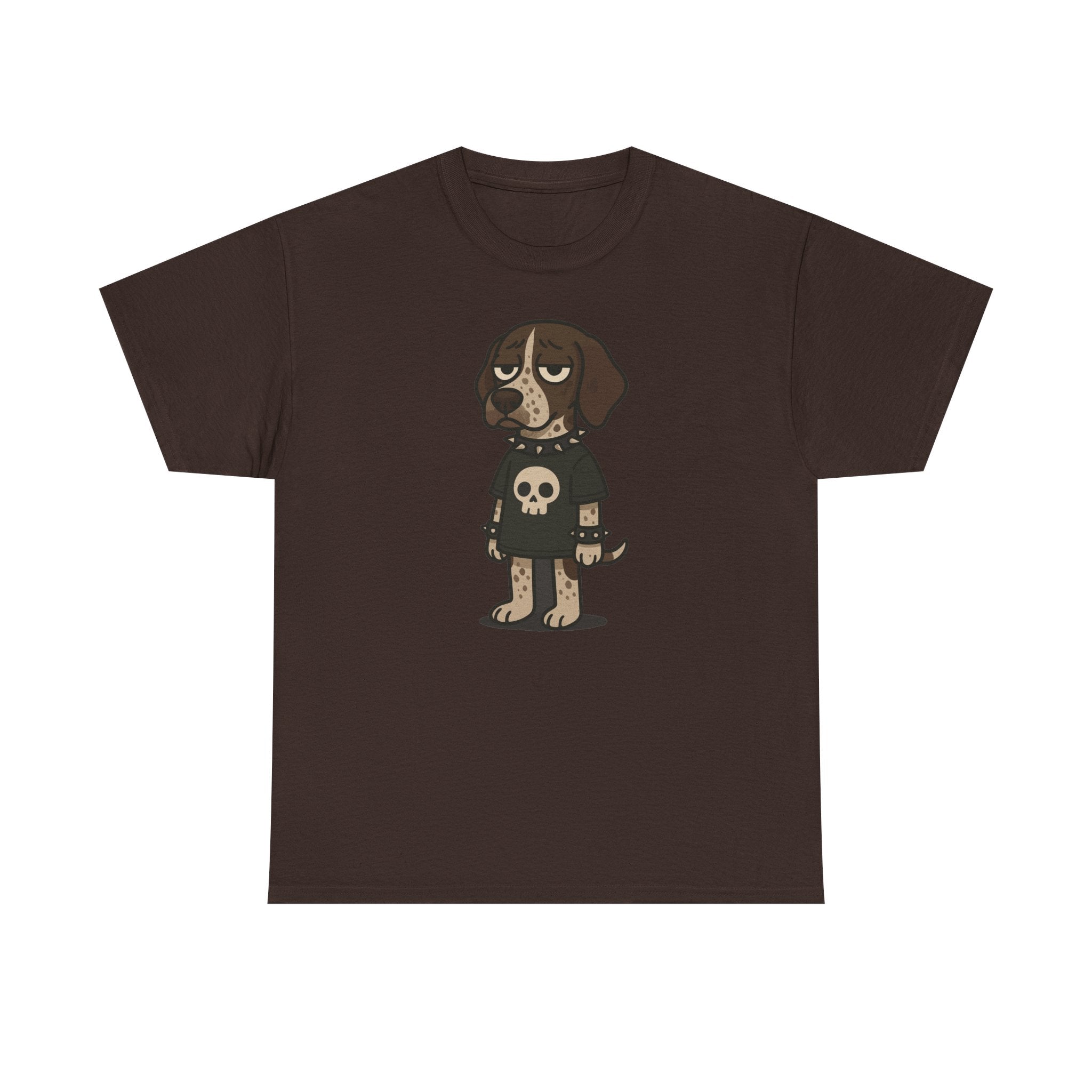 Punk Rock German Shorthaired Pointer With Skull T-Shirt For Dog Lovers