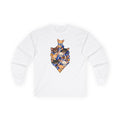 Chihuahua Hanukkah Dreidel long sleeve tee in White