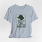 American Water Spaniel Coat Marcel Care Label Tee