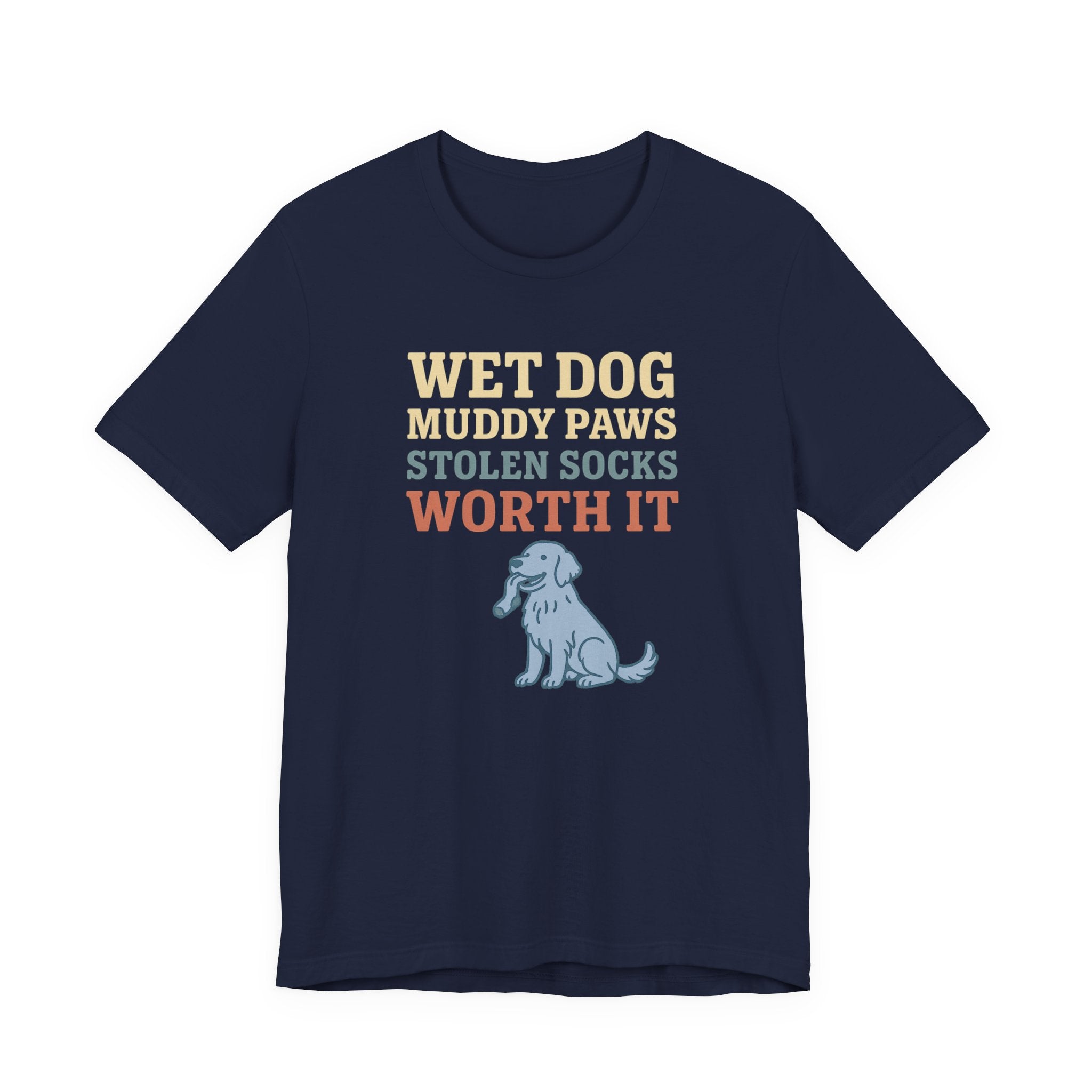 Flat-Coat Wet Dog Muddy Paws Tee
