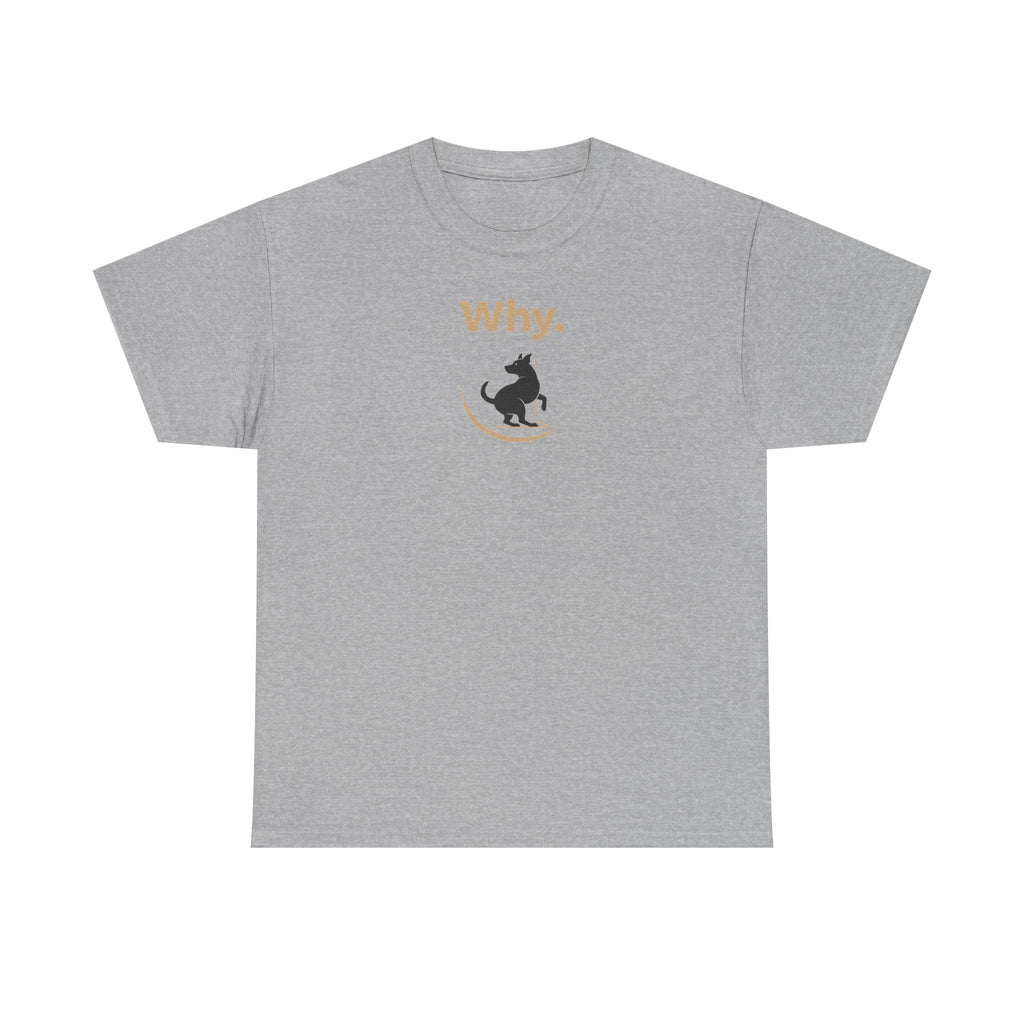 Why Curious Dog Silhouette Playful Question Design t-shirt, view 2