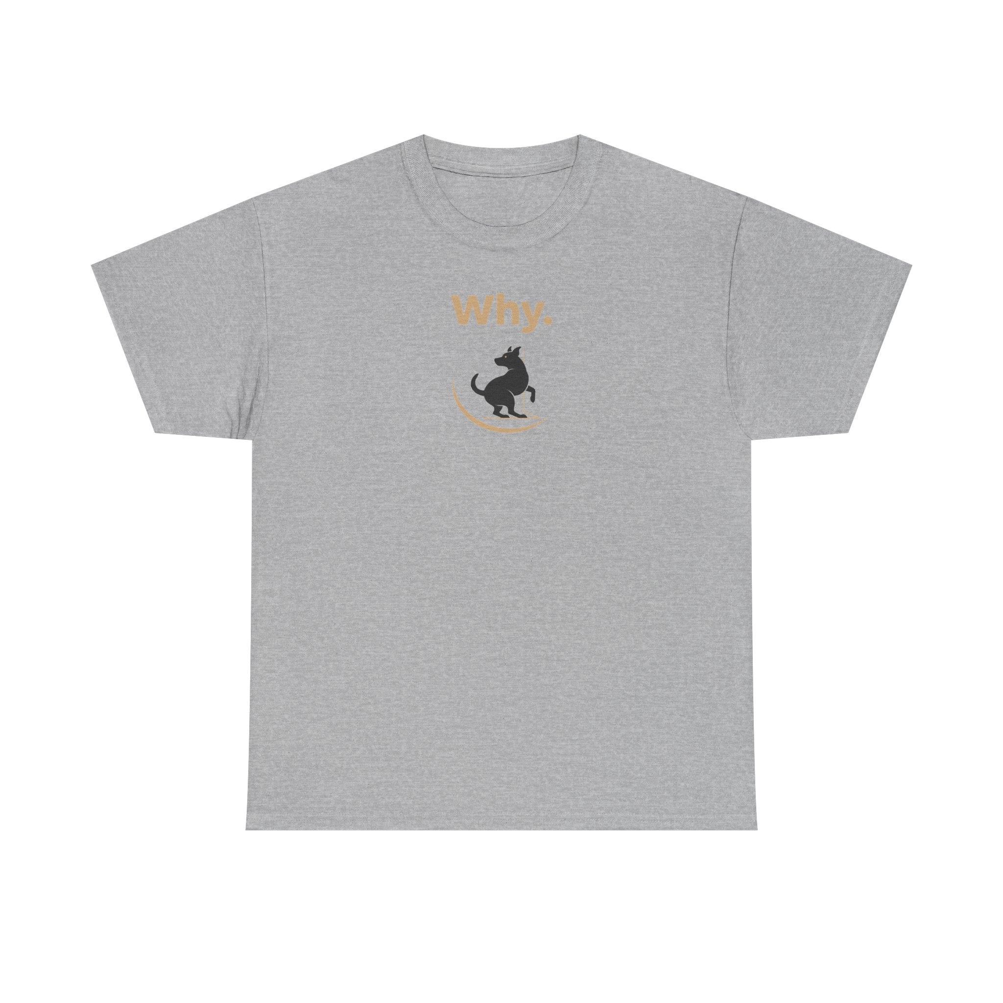 Why Curious Dog Silhouette Playful Question Design t-shirt, view 2