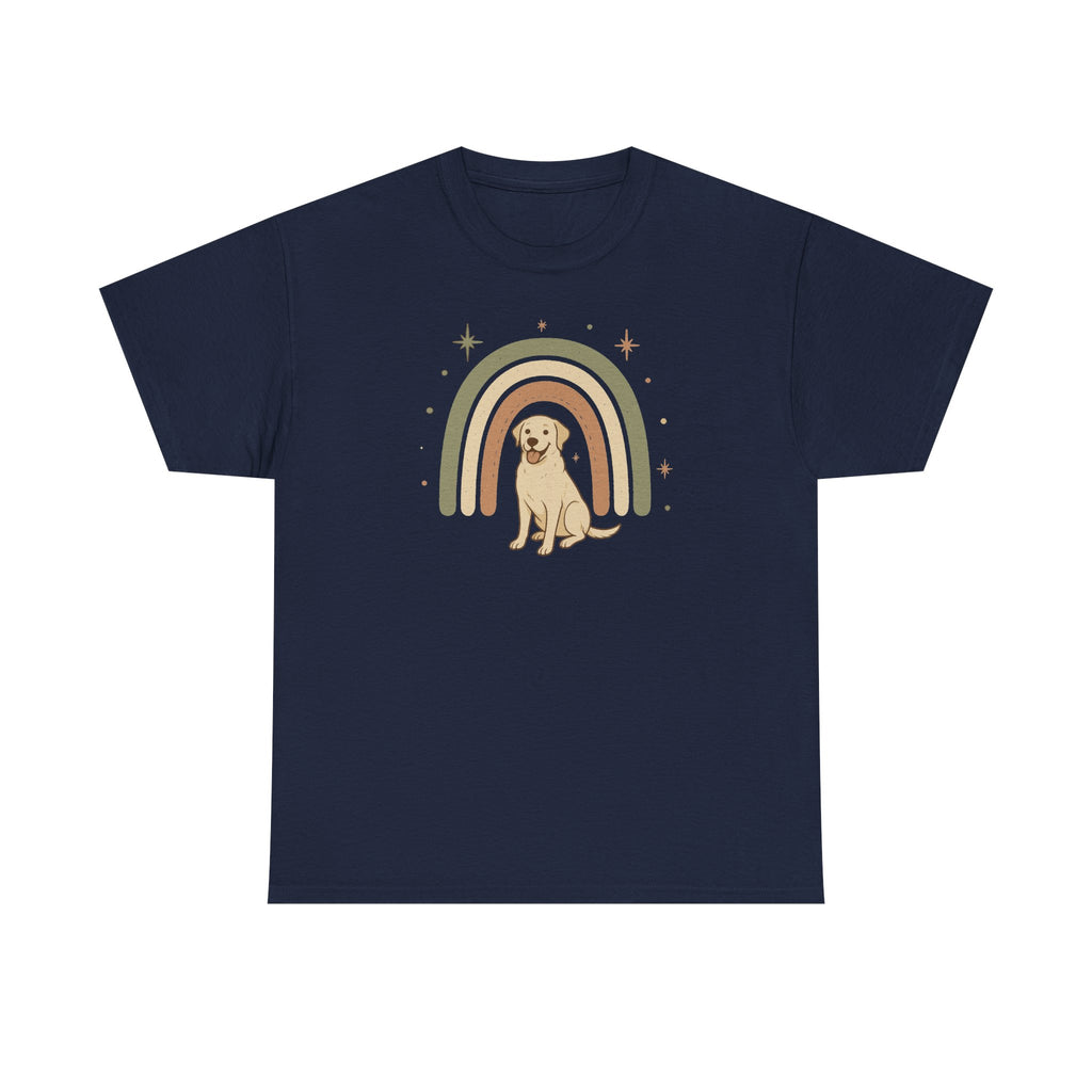 Labrador Retriever With Rainbow Graphic Novelty T-Shirt