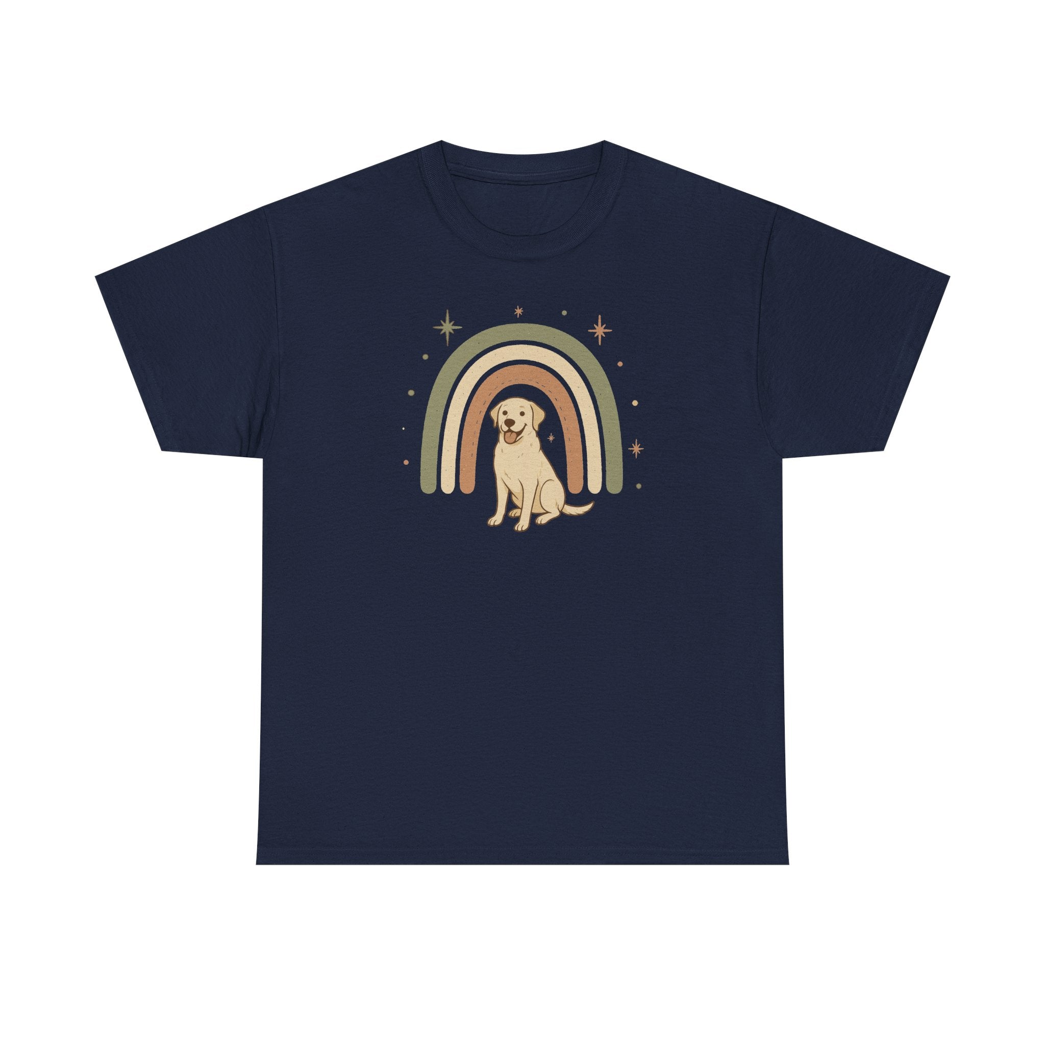 Labrador Retriever With Rainbow Graphic Novelty T-Shirt