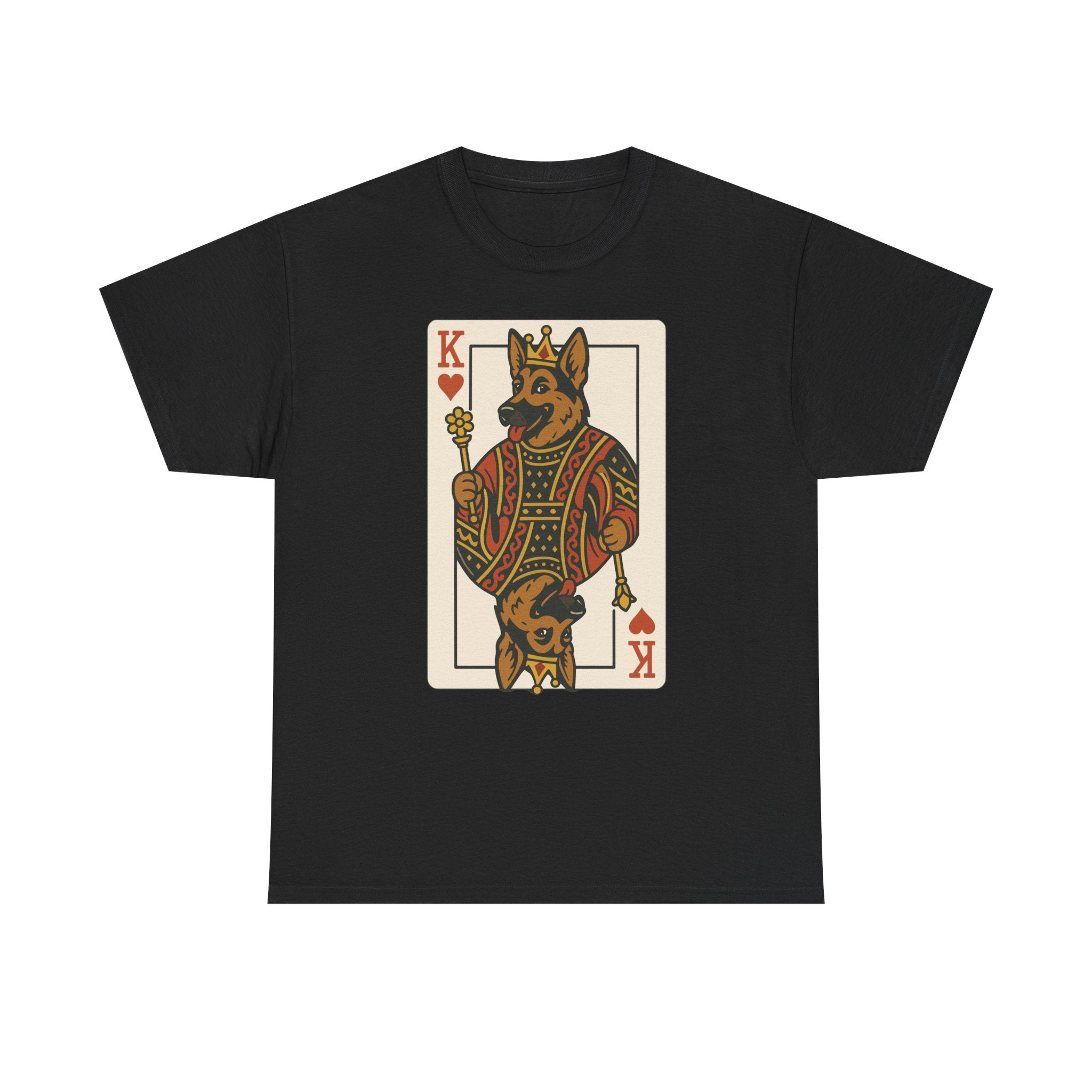 King German Shepherd Playing Card Game Design T-Shirt