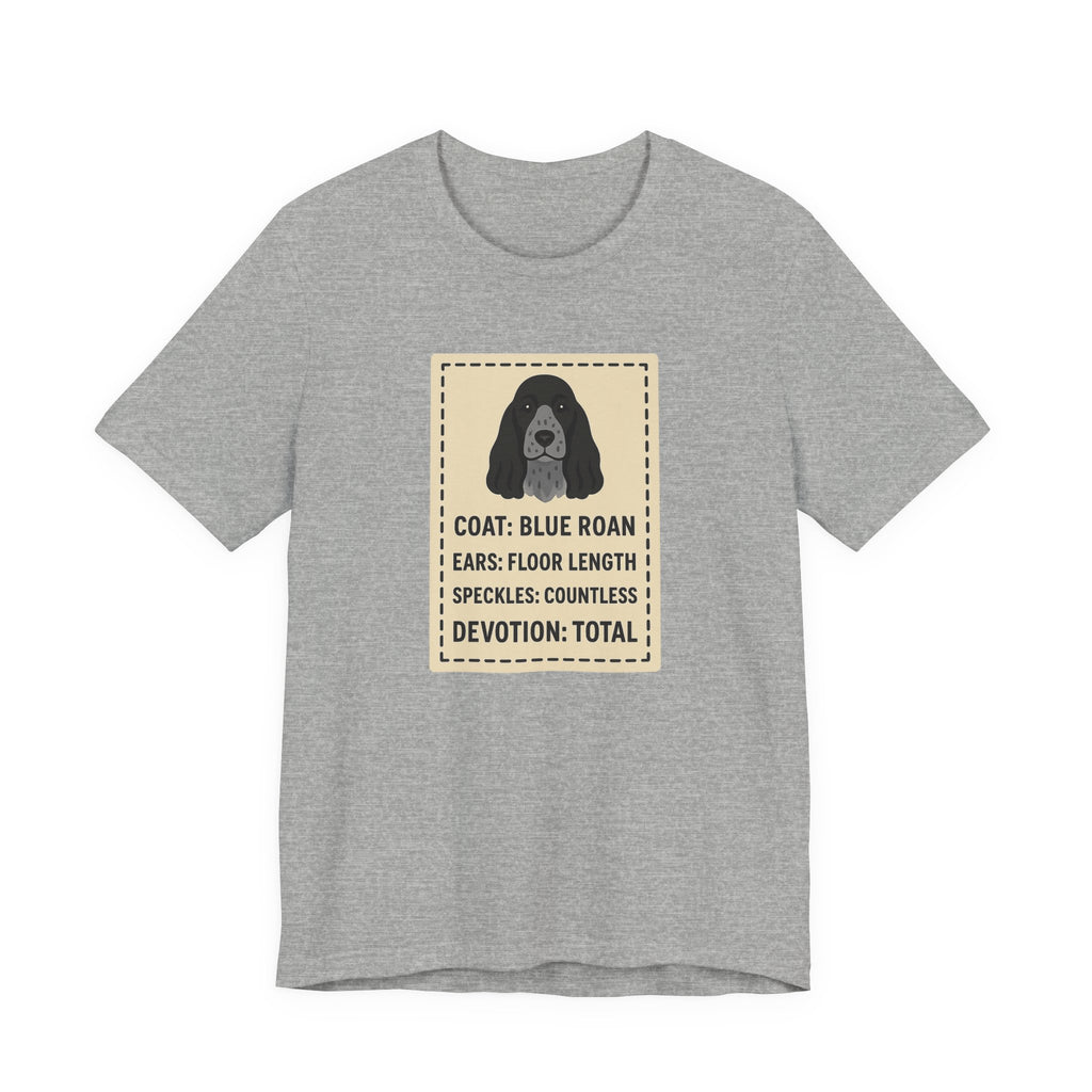 English Cocker Blue Roan Coat Tee